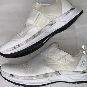 White and Grey Marbled Tiems Spin Shoes- Cycling